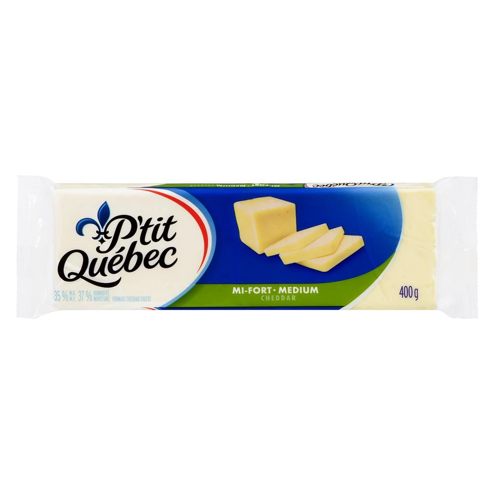 P'tit Quebec Medium White Cheddar Cheese, 400 g