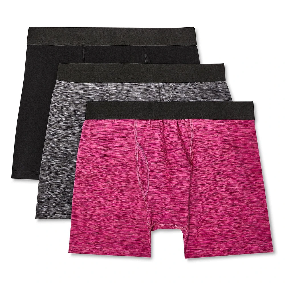 Lot de 3 caleçons boxeurs ajustés George pour hommes Tailles P–TG