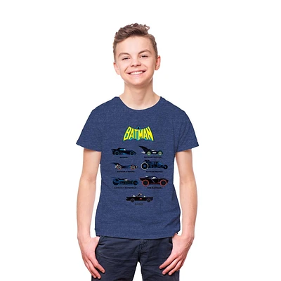 Batman Boys Film Batmobile T-shirt à manches courtes Tailles: TP-TG