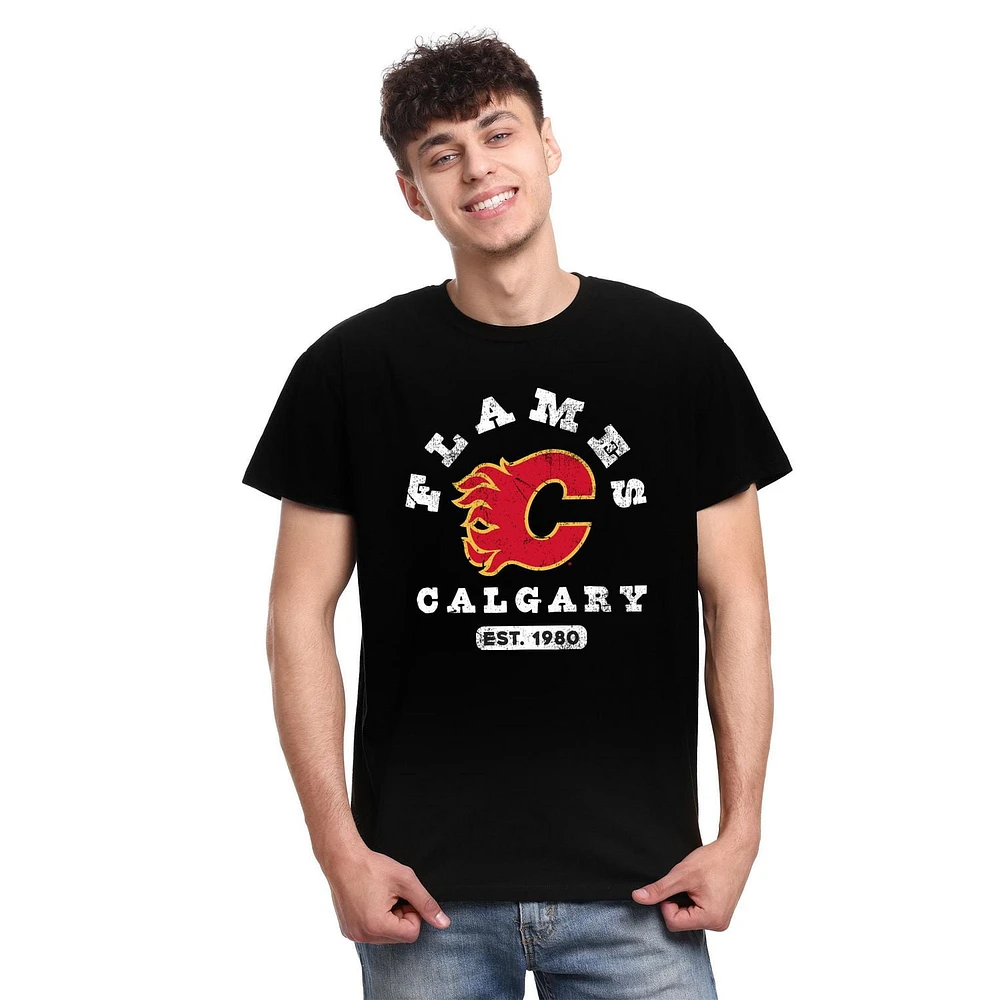 NHL Calgary Flames Curved Shot Men's Short Sleeve T-Shirt *On-Line Exclusive