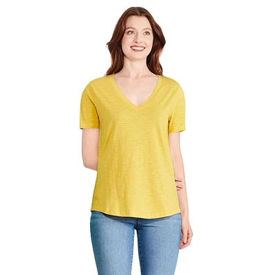 T-shirt avec encolure en V George pour femmes