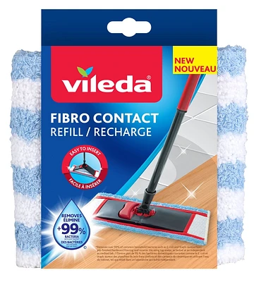 Vileda Fibro Contact Mop Head Replacement - Cotton & Microfibre Blend, 1 Piece