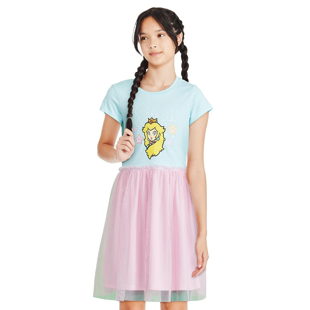 Robe tutu Super Mario princesse Peach pour filles
