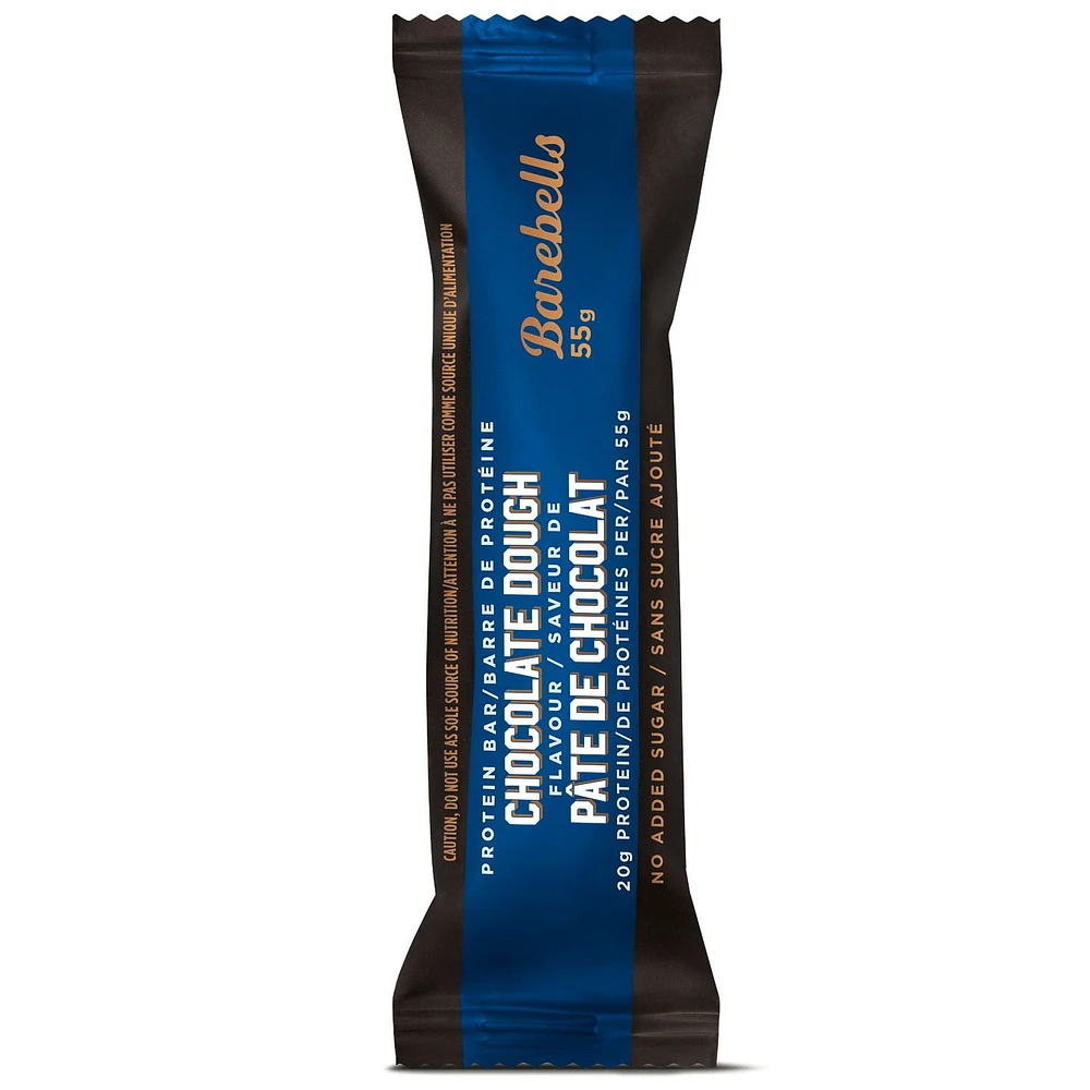 BAREBELLS CHOCOLATE DOUGH PROTEIN BAR, 1 X 55G COUNT