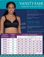 Vanity Fair Radiant Collection Soutien-gorge à armatures lissant le dos pour femme, style 93476571 Tailles 38C – 44DD