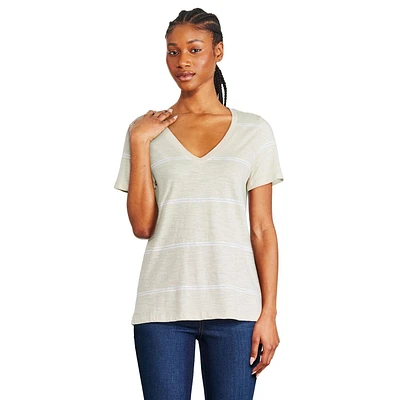 T-shirt avec encolure en V George pour femmes