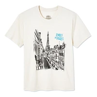 T-shirt à manches courtes Emily Paris Netflix pour femmes