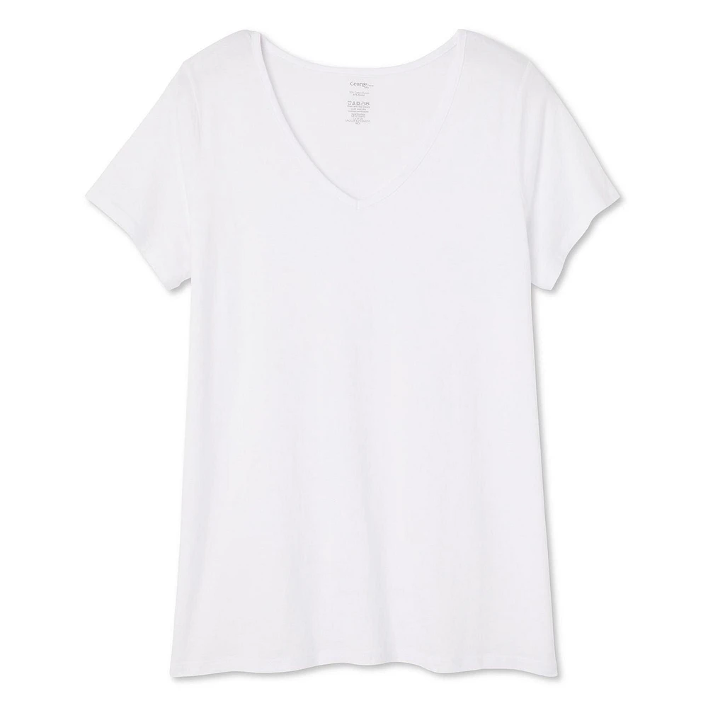 George Women's Plus V-Neckline Tee, Sizes 1X-4X