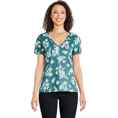 T-shirt avec encolure en V George pour femmes