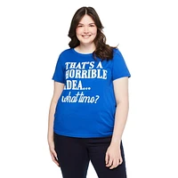 The Pink Closet Women's Plus Crew Neckline Tee