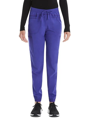 Pantalon d’uniforme médical cargo sportif de style jogging en tissu extensible avec cordon de serrage Scrubstar pour femme WC257