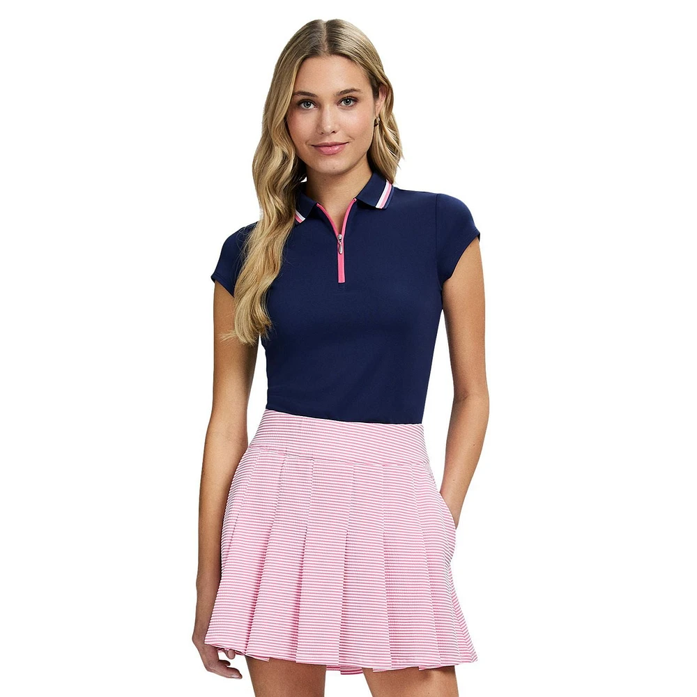 IZOD CHLOE COURTSIDE CAP SLEEVE POLO