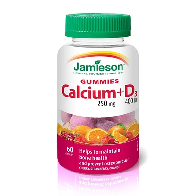 Jamieson Gummies de Calcium + Vitamine D3 60 gommeuses
