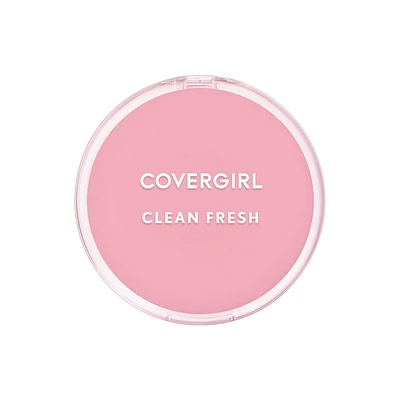 COVERGIRL Poudre pressée Clean Fresh Healthy Look, formulée sans parabènes, sulfates, huile minérale et talc, infusée avec du lait de coco et des extraits d'aloès, 100 % végétalienne et sans cruauté envers les animaux Poudre pressée sans talc