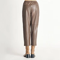 Devoted Women’s Plus size Straight hem faux leather jogger