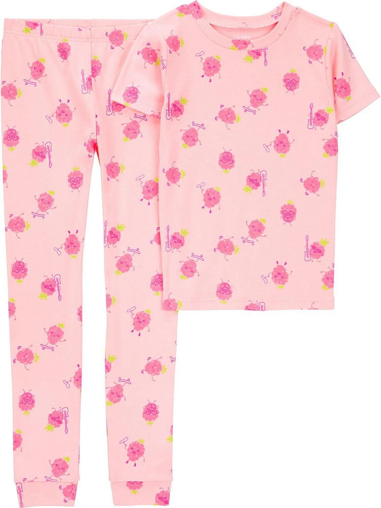 Carter's Child of Mine Kid Girls' 2 Piece PJs Cotton Pink Raspberry