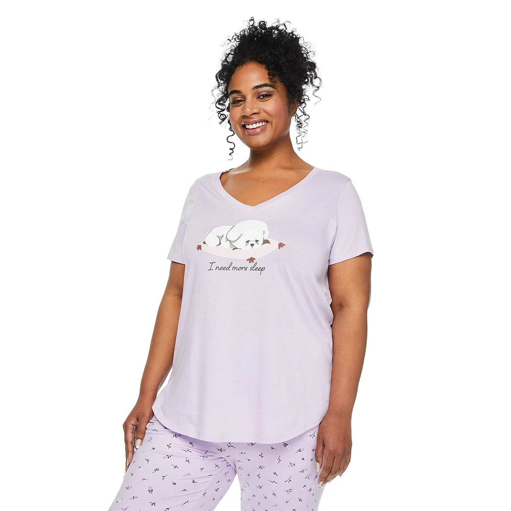 T-shirt avec encolure en V George Plus pour femmes