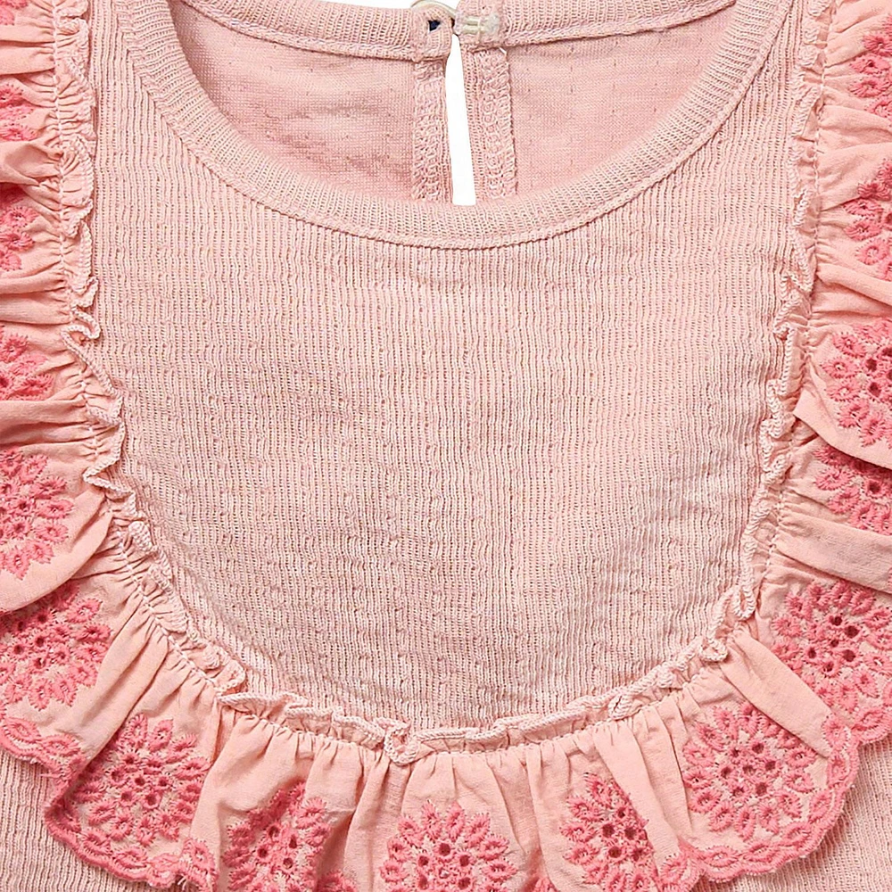modern moments™ by Gerber®™ - Eyelet Ruffle Top + Shorts Set - Rose, Sizes: 12 months to 5T