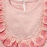 modern moments™ by Gerber®™ - Eyelet Ruffle Top + Shorts Set - Rose, Sizes: 12 months to 5T