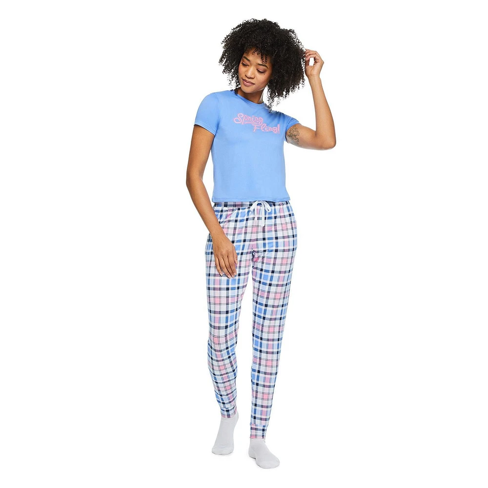 No Boundaries Women's Pajama 2-Piece Set