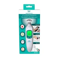 wellworks™ Infrared Ear & Forehead Thermometer, Beeping fever alarm