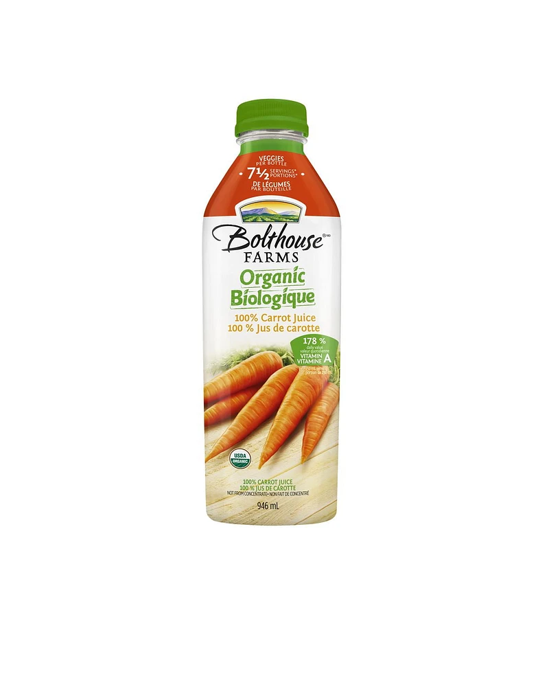 Jus de carotte biologique à 100 % Bolthouse Farms