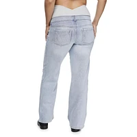 Paisley Sky Maternity Over The Belly Wide Leg Jean