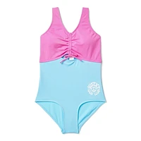 Justice Girls' Colour Block Swimsuit 1-Piece
