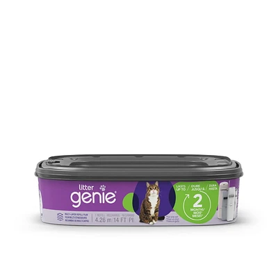 Litter Genie Standard refill 1pk - Up to 2 months of supply for one cat - litter bags, The Standard Refill offers 14 feet of bags
