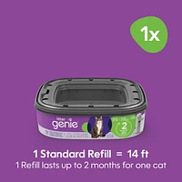Litter Genie Standard refill 1pk - Up to 2 months of supply for one cat - litter bags, The Standard Refill offers 14 feet of bags