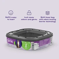 Litter Genie Standard refill 1pk - Up to 2 months of supply for one cat - litter bags, The Standard Refill offers 14 feet of bags