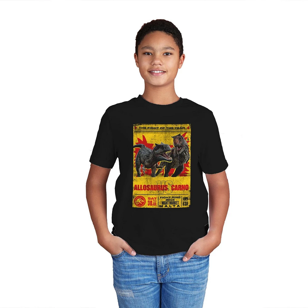 Boys Jurassic World Fight Short Sleeve T-Shirt