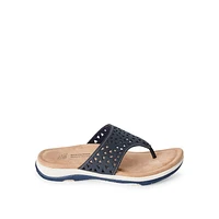 Time and Tru Women's Flip Flops, Wide Width Sizes 6-10