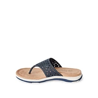 Time and Tru Women's Flip Flops, Wide Width Sizes 6-10