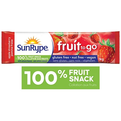 Collations Fruit to Go SunRype 100 % fruits Pomme et fraise