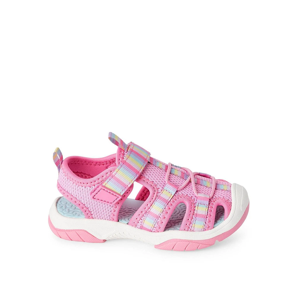 George Toddler Girls' Sport Sandals, Wide Width Sizes 7-12