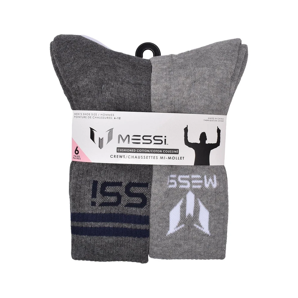 Messi 6pk Crew Socks
