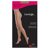 Bas-culotte avec culotte satinée amincissante George pour femmes