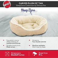 Sleep Zone Lit pour Chien en Peluche Sculpté