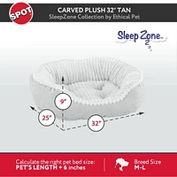 Sleep Zone Lit pour Chien en Peluche Sculpté