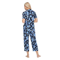 Iyla Women's Notch Collar Pajama 2-Piece Set