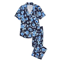 Iyla Women's Notch Collar Pajama 2-Piece Set