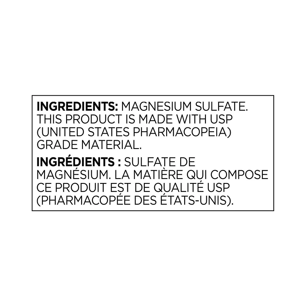 Sel d’Epsom Sulfate de magnésium USP Equate 1,8 kg