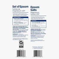 Sel d’Epsom Sulfate de magnésium USP Equate 1,8 kg