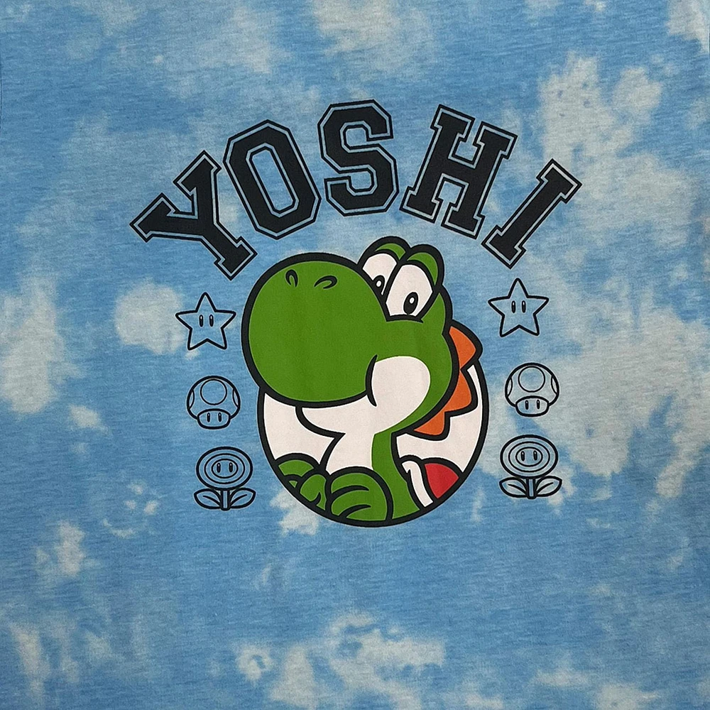 Super Mario Boys Yoshi Varsity Crew à manches courtes