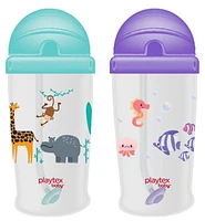 Playtex Baby® Weighted Flip Top Straw Cup - 2pk, Easy Drink From!