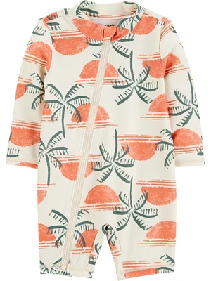 Carter's Child of Mine Baby Boys' Orange Palm Tree 1 Piece, Sizes 0-3 months-24 months