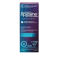 Rogaine pour femmes, traitement pour la perte et l’amincissement des cheveux, mousse de minoxidil à 5 % pour la repousse des cheveux, approvisionnement de 2 mois approvisionnement de deux mois