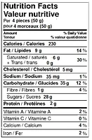 Jujubes trempés dans du hocolat au lait 350g