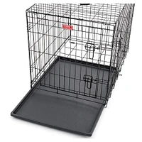 Lucky Dog Whisper Glide Inch Sliding Double Door Dog Crate
